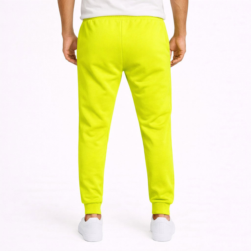 Trainingsbroek Fleece WHITE LOGO - Neongeel