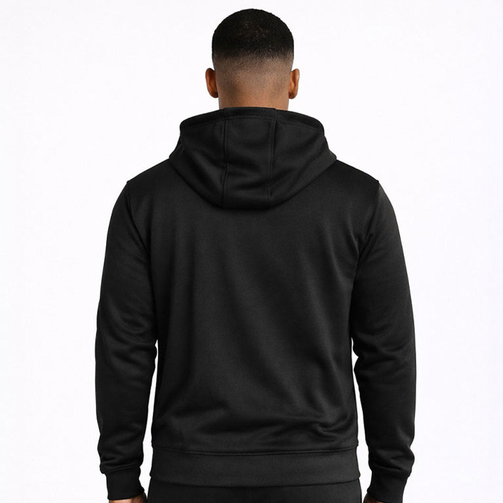 Trainingsjas Polyester White LOGO - Zwart