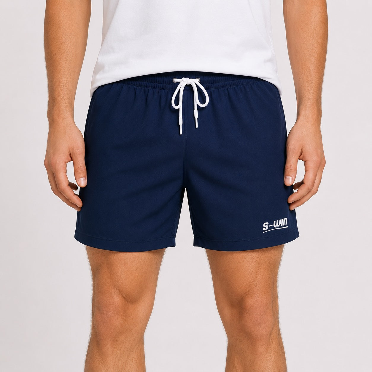 S-WIN Navy Blue Performance Shorts