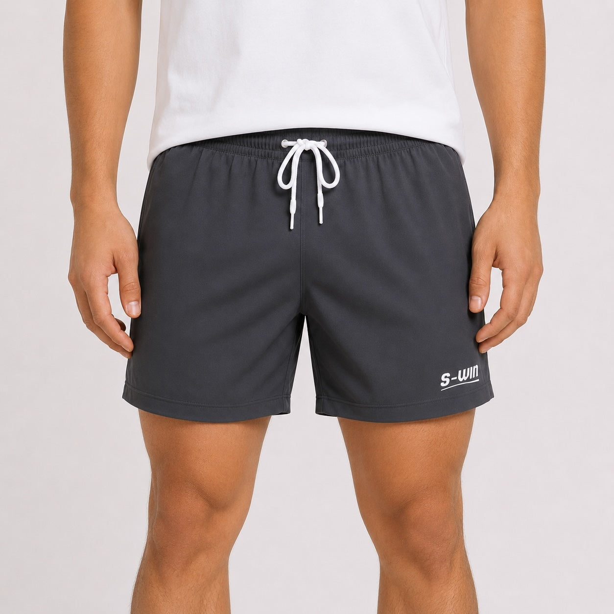 S-WIN Charcoal Grey Performance Shorts