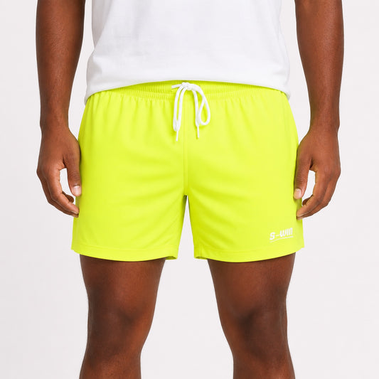 S-WIN Fluor Yellow Performance Shorts