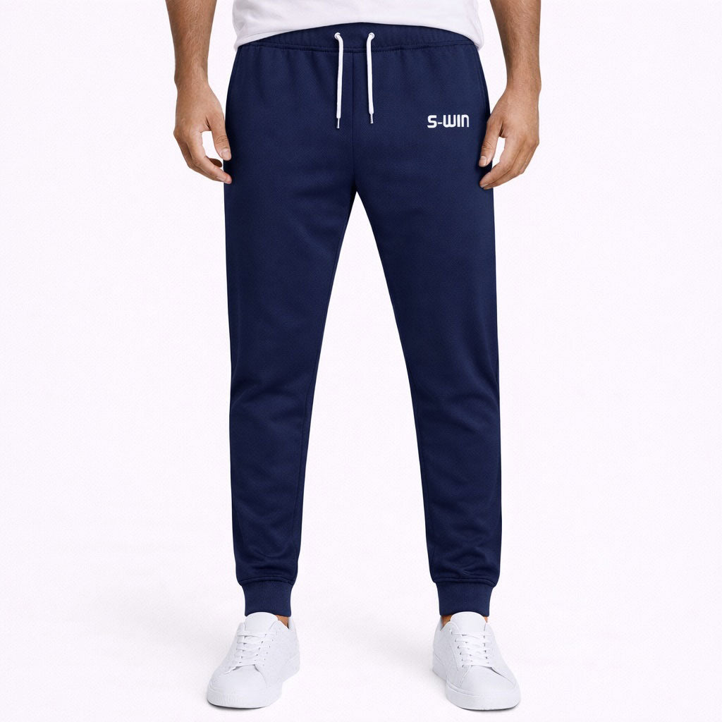 Trainingsbroek Polyester WHITE LOGO - Marineblauw