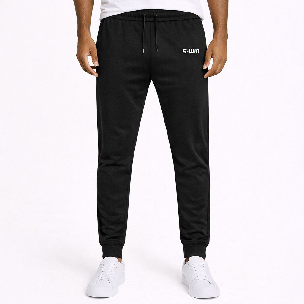 Trainingsbroek Polyester WHITE LOGO - Zwart