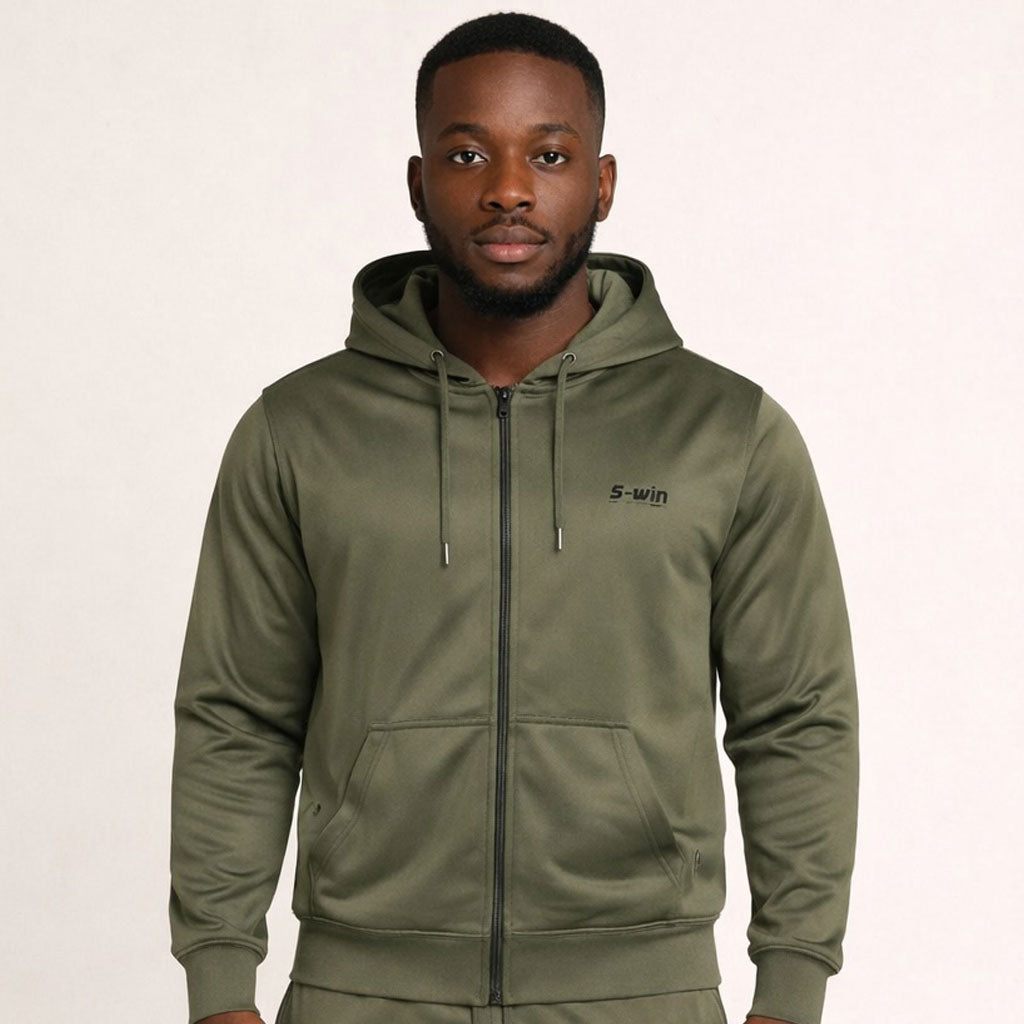 Trainingsjas Polyester BLACK LOGO Olive Green