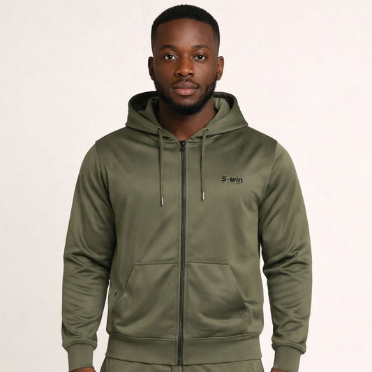 Trainingsjas Polyester BLACK LOGO Olive Green