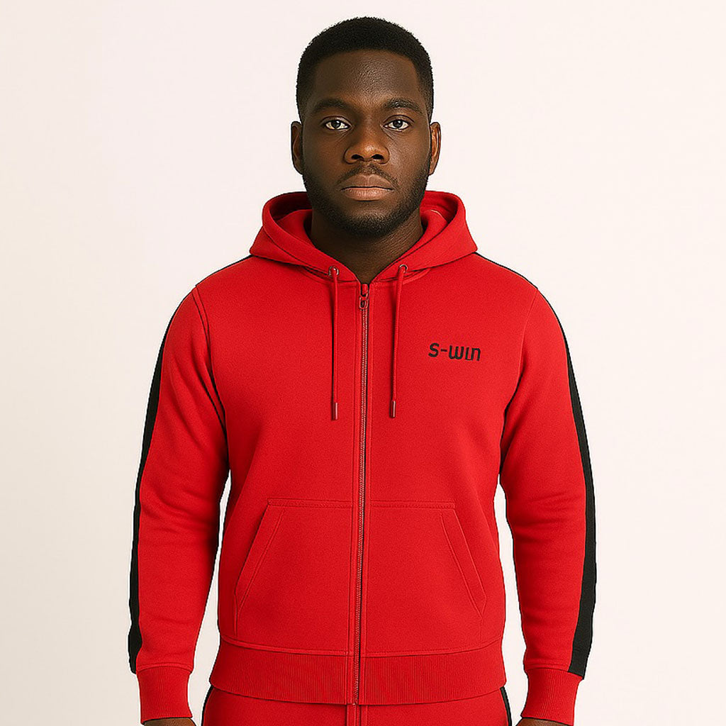 Trainingsjas Stripe - Rood/Zwart