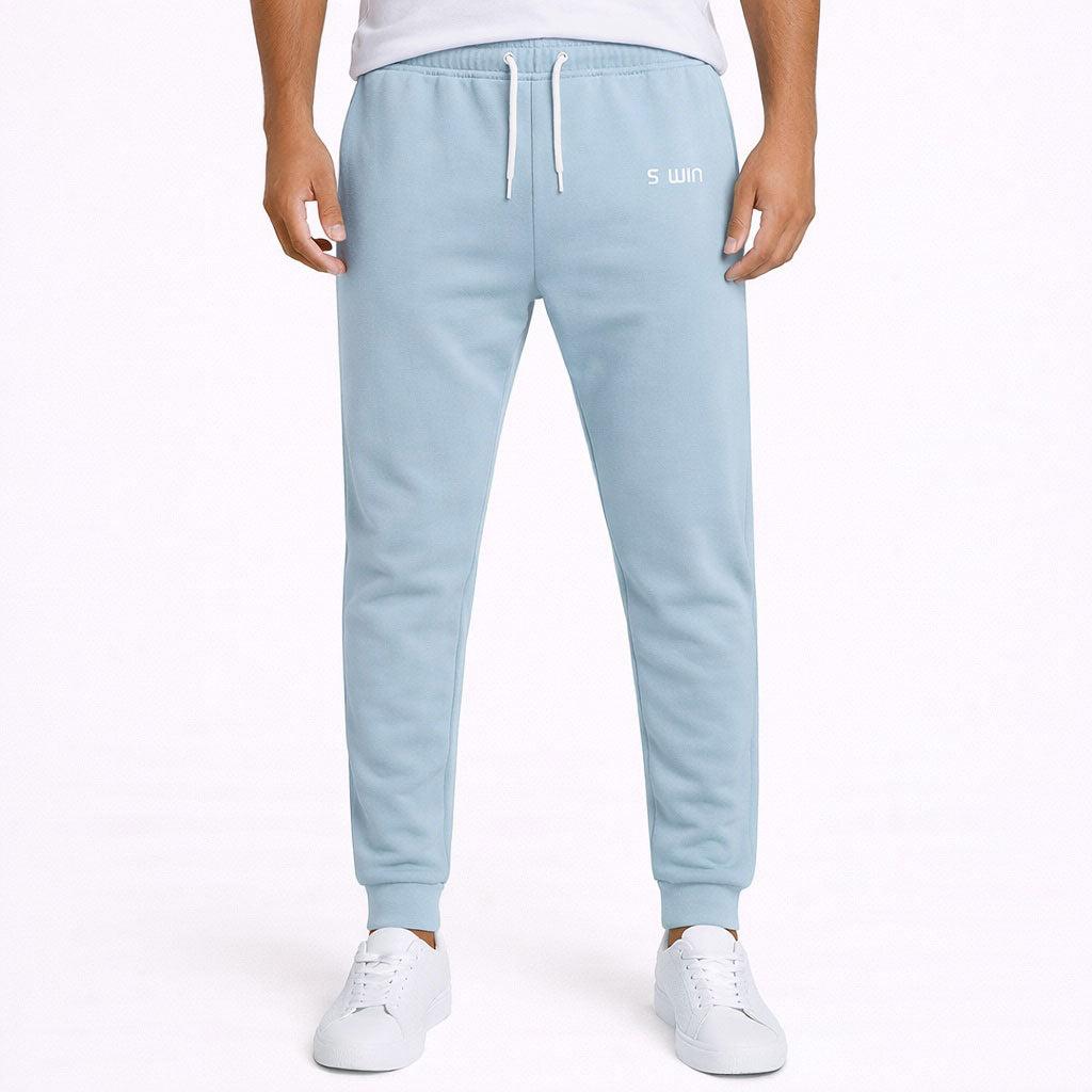 Trainingsbroek Fleece WHITE LOGO - Babyblauw