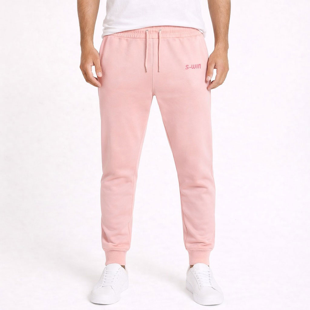 Trainingsbroek Polyester – Pastel Pink / Logo
